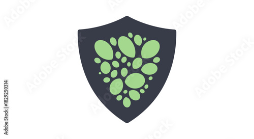 Shield with microbe protection Safeguarding against illness creating a healthy environment for well-being ideal for healthcare and science projects.