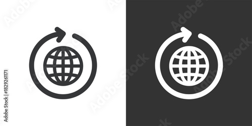 Worldwide Service icon. Solid glyph series icon