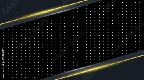 Black Gold Abstract Background  Modern Technology Design
