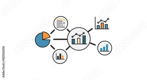 data analysis charts illustrating business growth with interactive graphs and data visualization tools to showcase strategic insights perfect for data science reports.