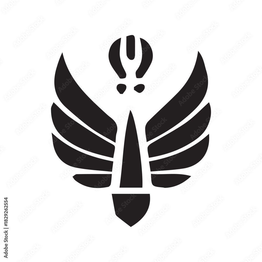 Fototapeta premium Modern abstract geometric icon logo design isolated on white background