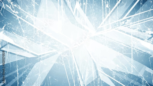 Bright light explosion with sharp lines and shattered glass effect.