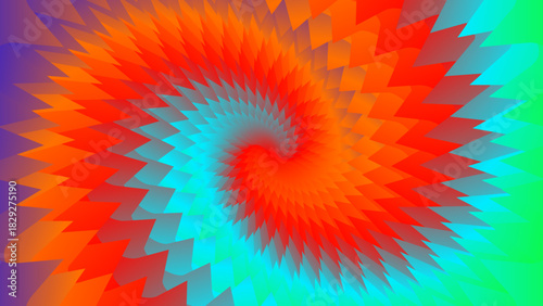 Abstract Sharp Spiky Swirling Vortex Geometric Pattern Background