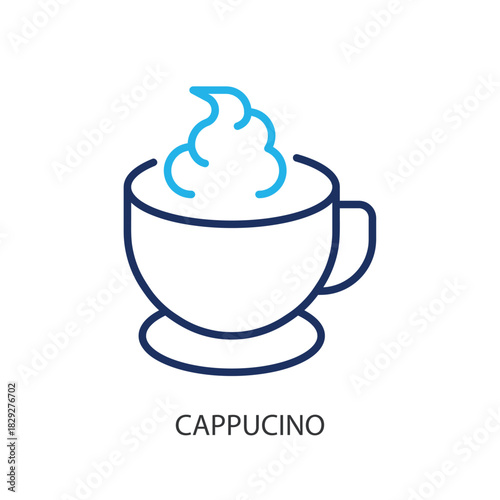 Cappucino thin line icons. Original vector illustration.