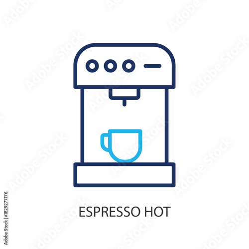 Espresso hot thin line icons. Original vector illustration.