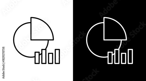 Swot Chart Outline White Icon Set Design