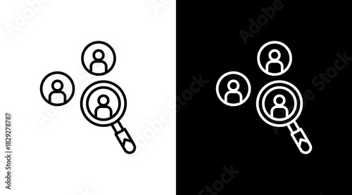Competitor Map Outline White Icon Set Design