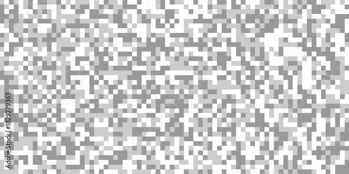 Abstract pixelated pattern gray and white censor bars with squares for horizontal pixelated bar texture for censorship effect, pixelated rectangle digital censorship effect isolated background.