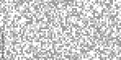 Abstract pixelated pattern gray and white censor bars with squares for horizontal pixelated bar texture for censorship effect, pixelated rectangle digital censorship effect isolated background.