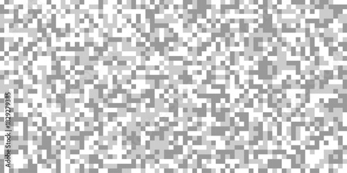 Abstract pixelated pattern gray and white censor bars with squares for horizontal pixelated bar texture for censorship effect, pixelated rectangle digital censorship effect isolated background.