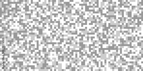 Abstract pixelated pattern gray and white censor bars with squares for horizontal pixelated bar texture for censorship effect, pixelated rectangle digital censorship effect isolated background.
