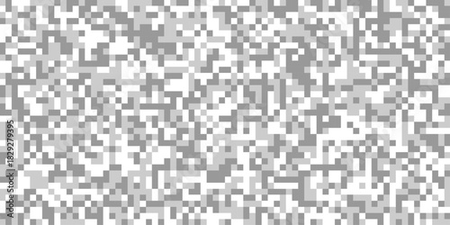 Abstract pixelated pattern gray and white censor bars with squares for horizontal pixelated bar texture for censorship effect, pixelated rectangle digital censorship effect isolated background.