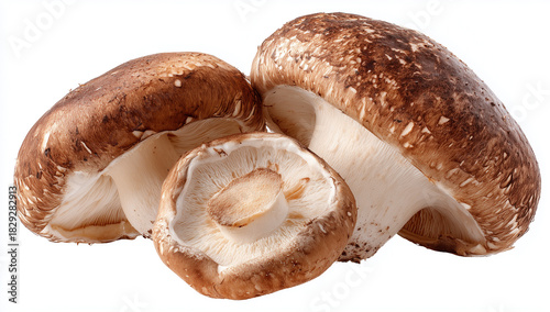 Fresh shiitake mushrooms ready for cooking or garnishing dishes