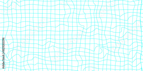 Abstract doodle style groovy checker line hand drawn texture backdrop grid pattern with colors and texture background, white and cyan line drawing on decoration minimalist design with textured look.