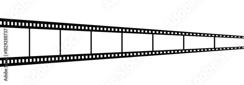 Film Strip icon illustration. Old retro tape film video movies, Grunge vintage film strip for photo video filming . Long vector Film strip icon. eps 10