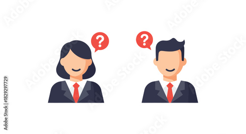 confused business professionals with questions team members in doubt seeking answers to challenges suitable for business solution articles