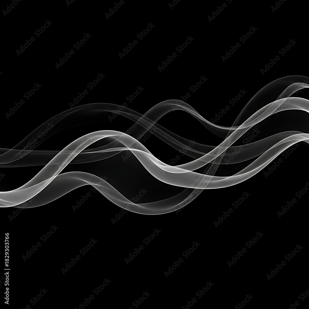 Fototapeta premium wallpaper Abstract white Smoke Waves