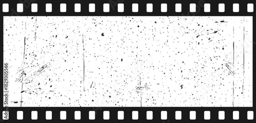 Old film texture. Distressed background with gritty vintage effect and overlay. Retro picture with grunge film strip icon. Vector illustration.