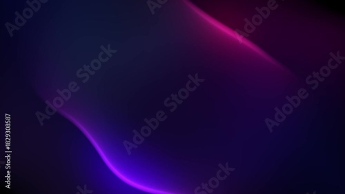 Abstract Dark Purple and Pink Neon Light Flowing Background.