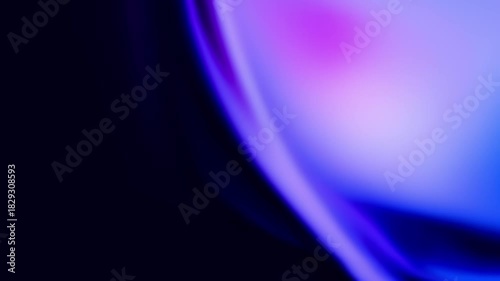 Abstract Swirling Blue and Purple Light Streaks on Dark Background.