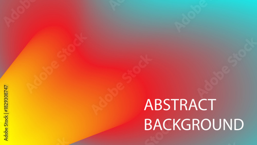 Smooth abstract gradient background blending warm red yellow and cool cyan tones