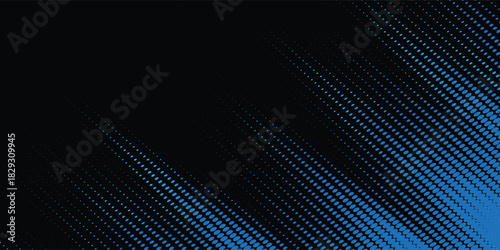 diagonal blue modern background. halftone dots blue and black grunge background.