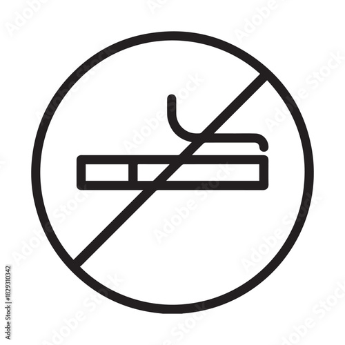 No smoking icon in vector illustration