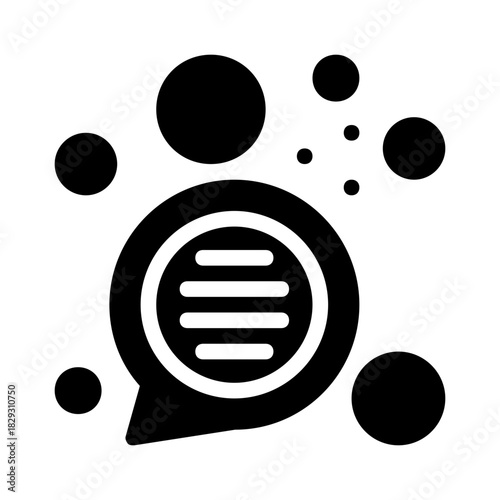 Chat bubble design ideal for digital communication concepts. Can be used in presentations, web design, social media graphics, and more.
