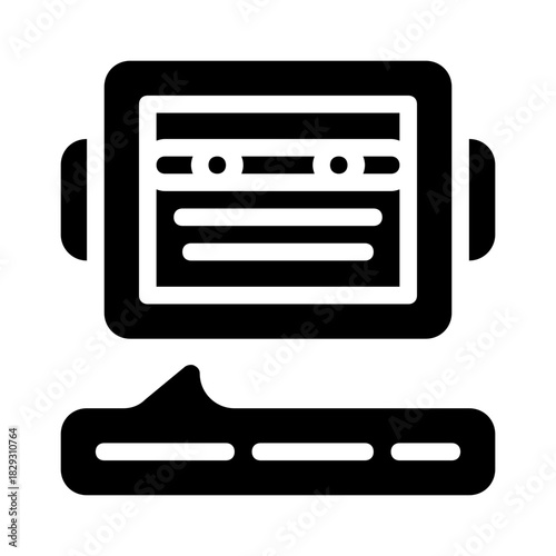 Black outline hacker drawing with speech bubble suitable for cybersecurity concepts, technology blogs, and hackerrelated projects. Perfect for presentations.
