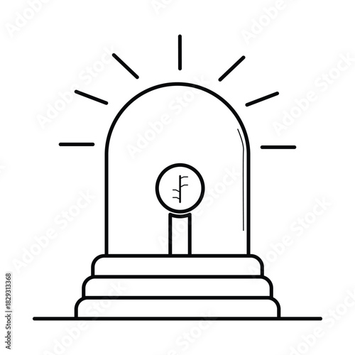 Emergency flashers siren icon. Siren icon in flat style. Emergency siren