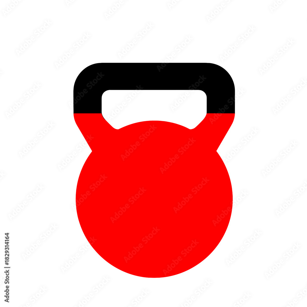 Fototapeta premium Red devil head silhouette, simple illustration on transparent background