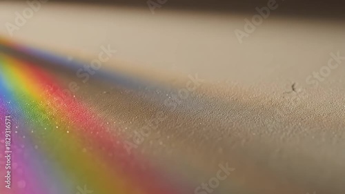 Rainbow Light Spectrum Refraction Abstract Background with Water Droplets and Shadows