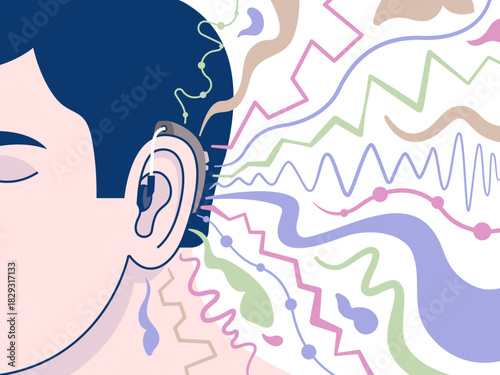 Close-Up Hearing Aid Waves