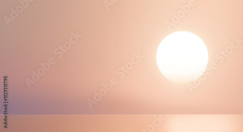 Luxury blurred sunset sea background. Rich amber or blue tones for corporate branding, website, presentation. Perfect for artistic book covers, music album art, poster design. Abstract vector backdrop