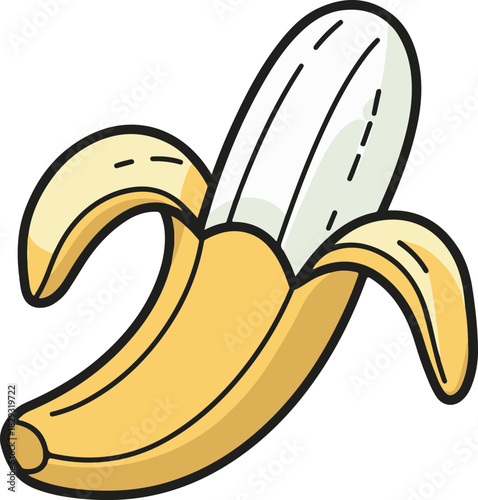 Playful banana illustration cute fruit cartoon art design