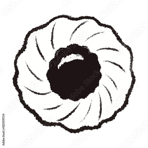 ジャム入りクッキーの線画