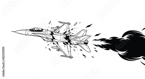 Fighter Jet in Motion Concept