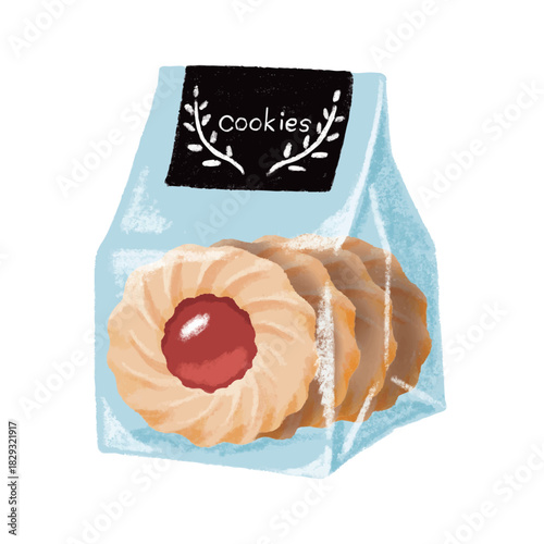 苺ジャム入りクッキー袋入り