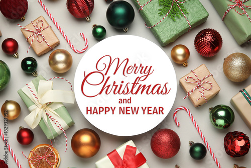 Blank card with Christmas b...