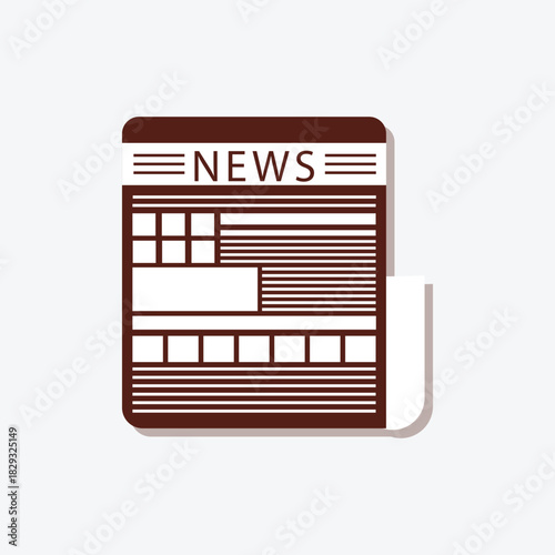 Newspaper icon concept