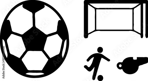 Flat Soccer Icons Collection
