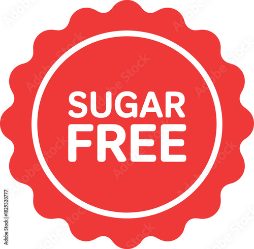 Sugar Free Red Badge - Healthy Eating, Diet & Product Label