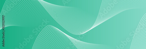 Modern abstract green banner background. White wave line pattern background template abstract graphic design banner. eps10, web