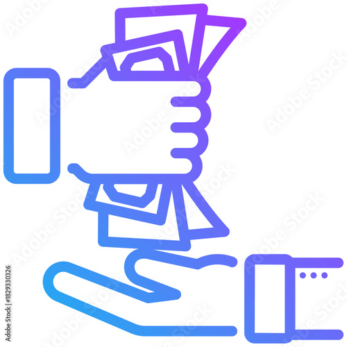 Bribe icon for dishonesty , website, application, printing, document, poster design, etc