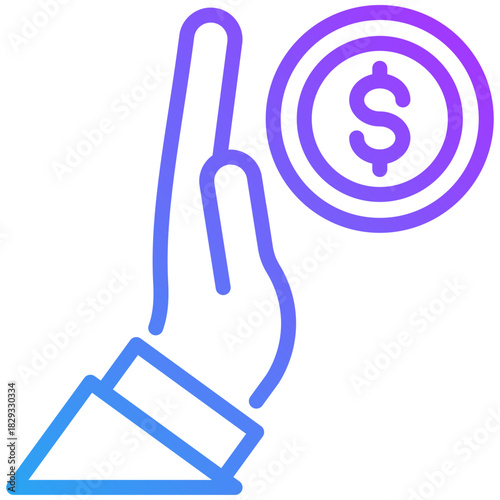 Refuse icon for dishonesty , website, application, printing, document, poster design, etc