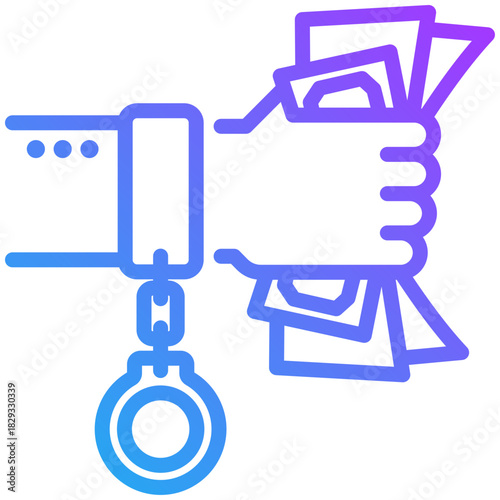 Bribe icon for dishonesty , website, application, printing, document, poster design, etc