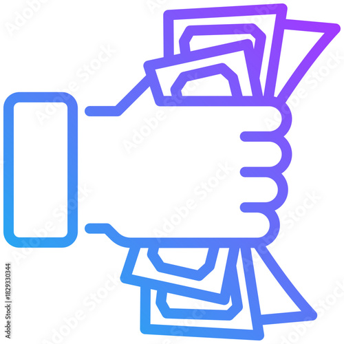 Corruption icon for dishonesty , website, application, printing, document, poster design, etc