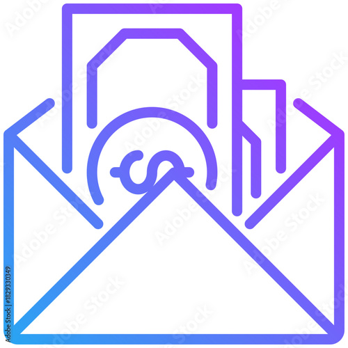 Envelope icon for dishonesty , website, application, printing, document, poster design, etc