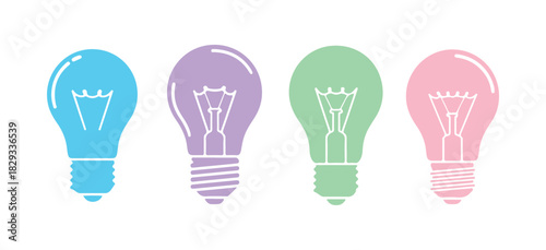 light bulb symbol on a white backdrop.