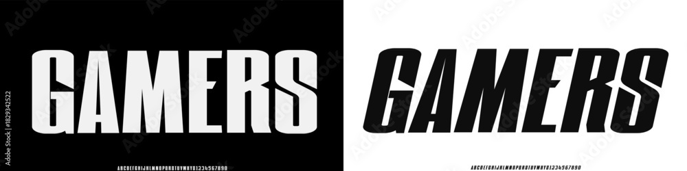 Fototapeta premium Modern Font. Upper case, Ampersand Typography urban style condensed fonts for fashion, sport, technology, digital, music, movie, logo design, vector illustration